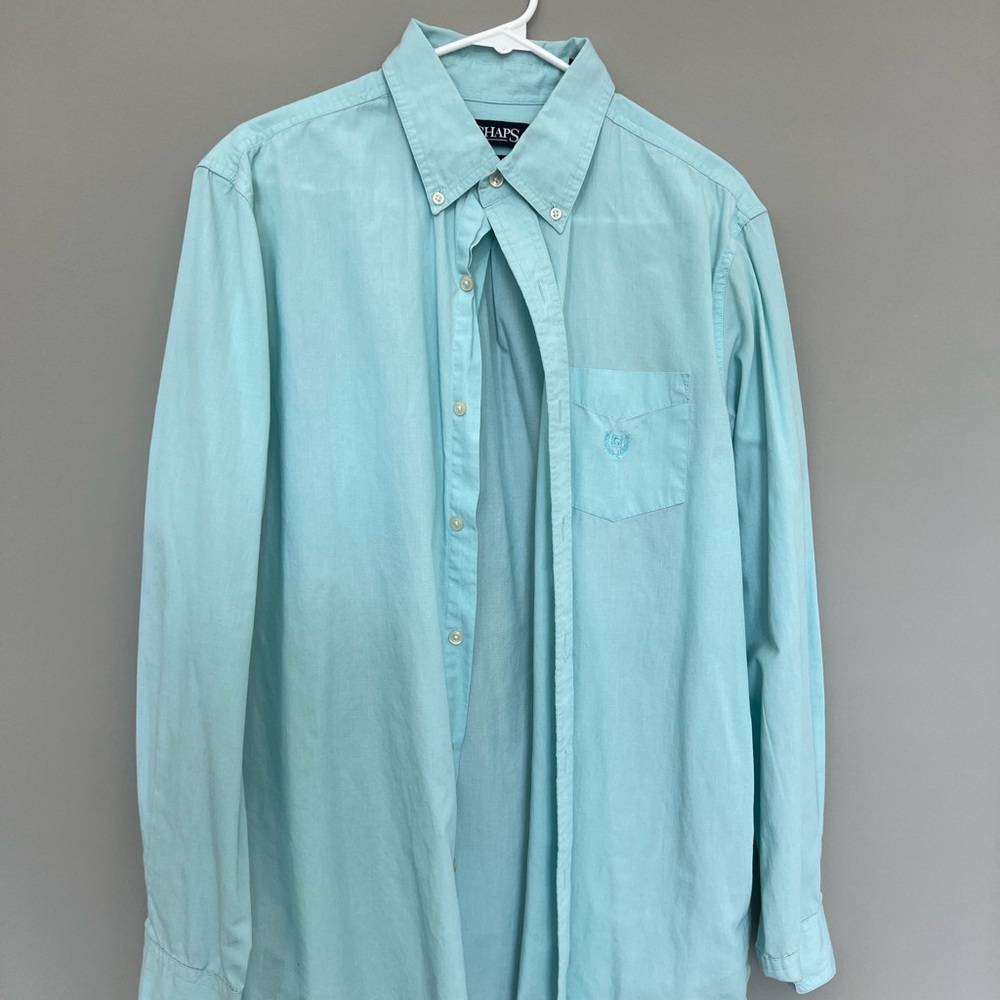 Men's Teal Button-Down Shirt